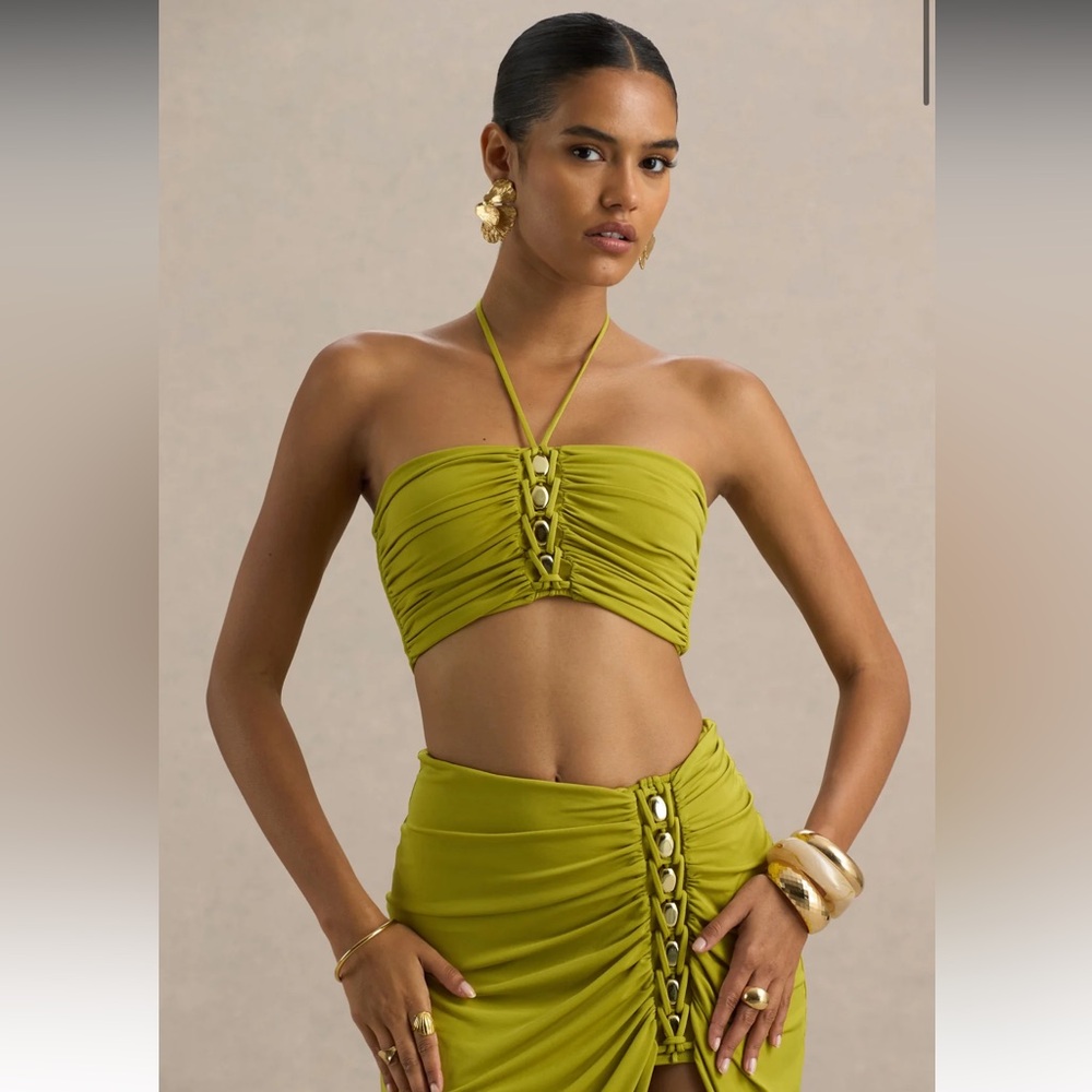 Club l London Alani halter bandeau top